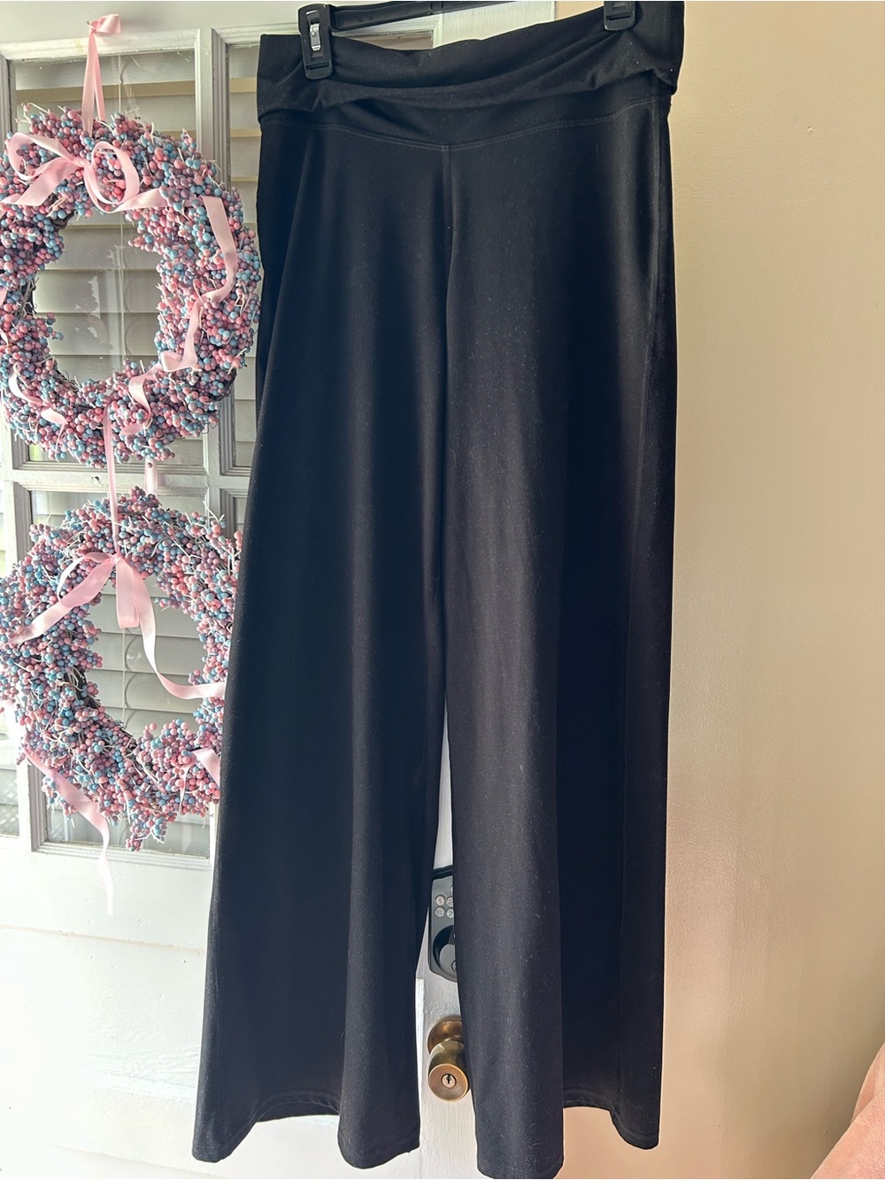 Fabletics Fold-Over Waist, Wide-Leg Pants